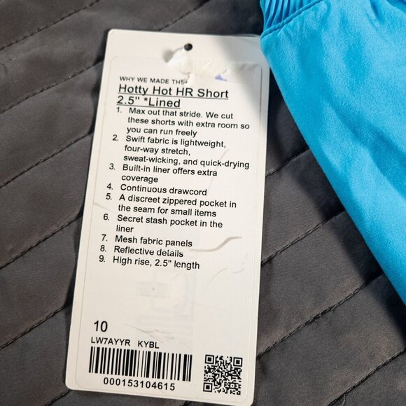 NWT Hotty Hot High-Rise Lined Short 2.5" - 10 Kayak Blue - Picture 4 of 6